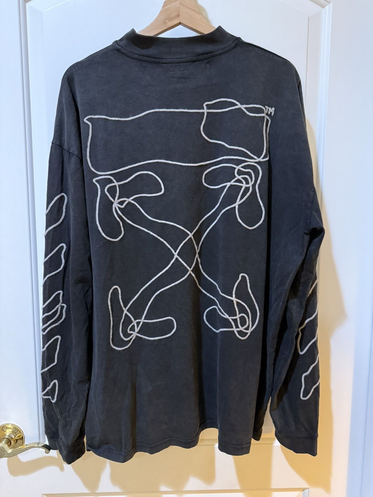 Off-White Off-White Men's Embroidered Mock-Neck Zip Size US M / EU 48-50 / 2 - 2 Thumbnail