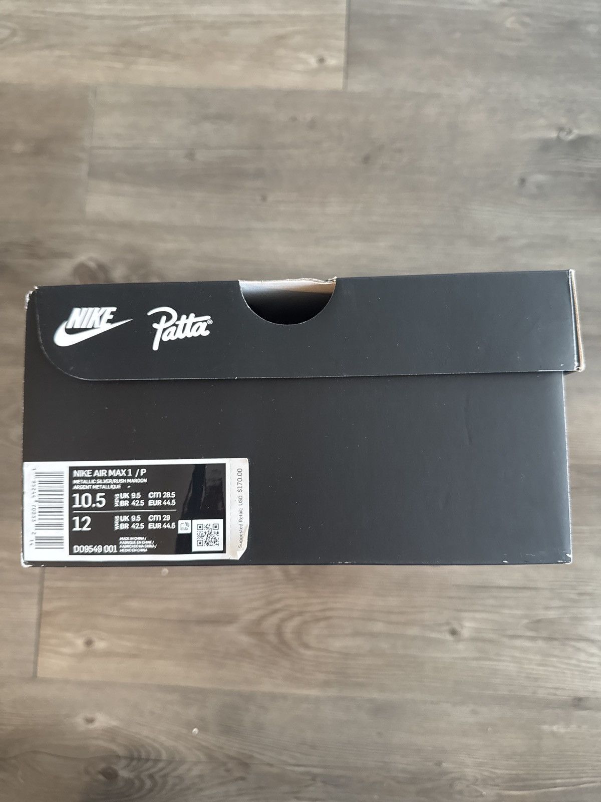 Nike × Patta Nike Air Max 1 Patta Waves Rush Maroon (With Bracelet) Size US 10.5 / EU 43-44 - 10 Thumbnail