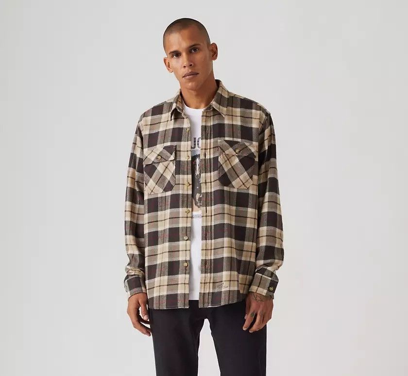 JJJJound × Levi's Levi’s JJJJOUND Plaid Flannel Shirt Size US L / EU 52-54 / 3 - 4 Thumbnail