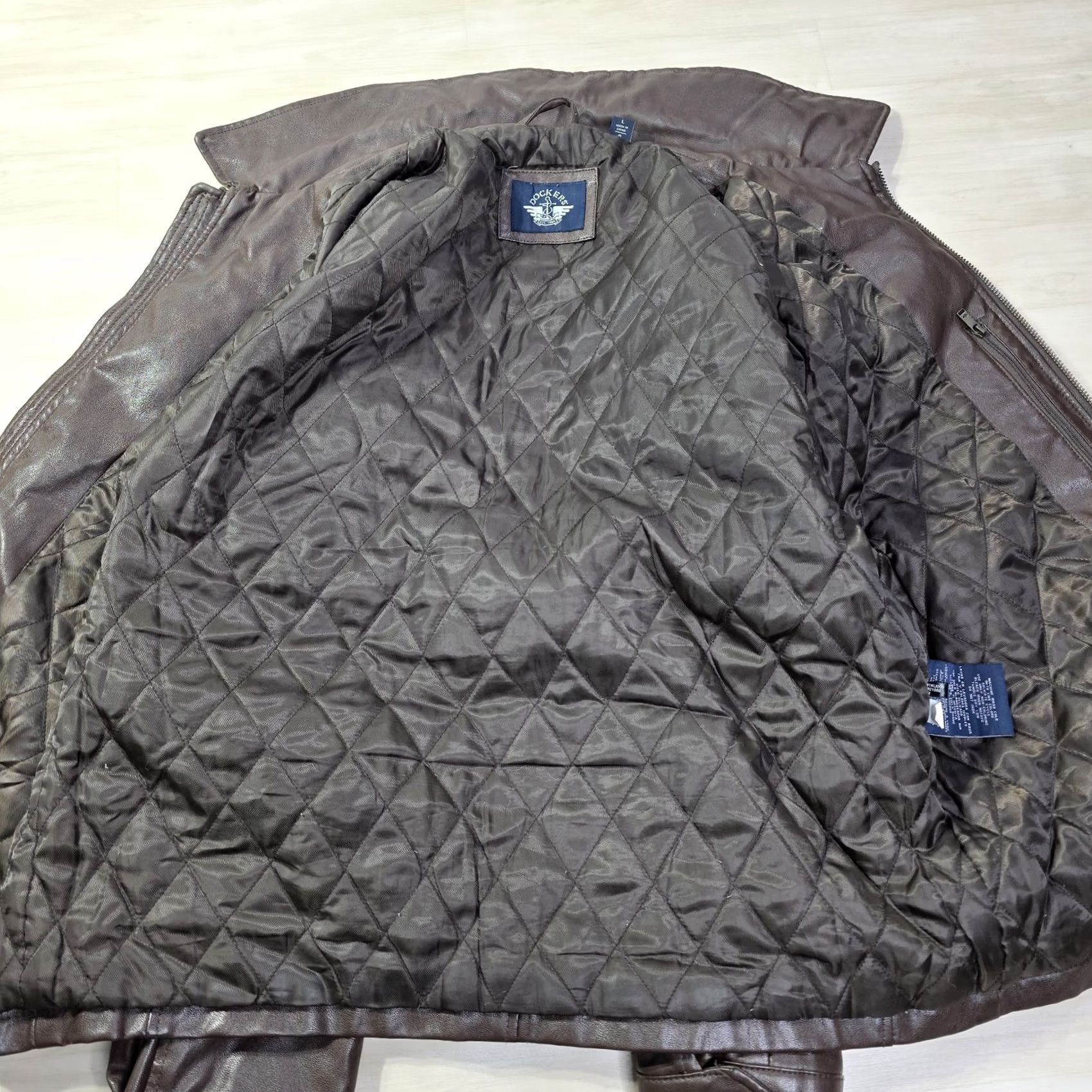 Dockers Dockers Mens James Faux Leather Jacket Brown Large Size US L / EU 52-54 / 3 - 7 Thumbnail