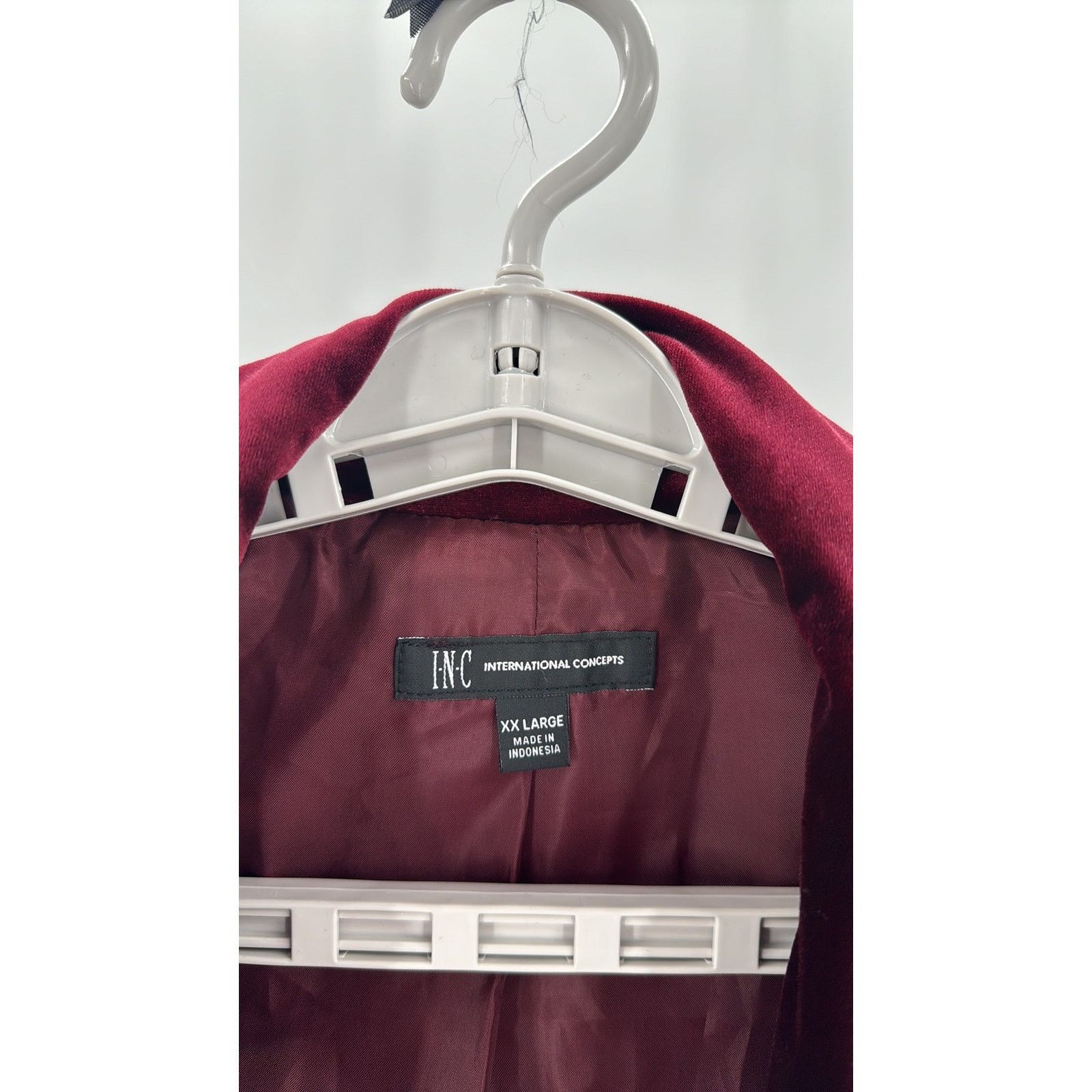 Other International Concepts maroon Velvet Blazer holiday size XXL Size XXL / US 16-18 / IT 52-54 - 3 Thumbnail
