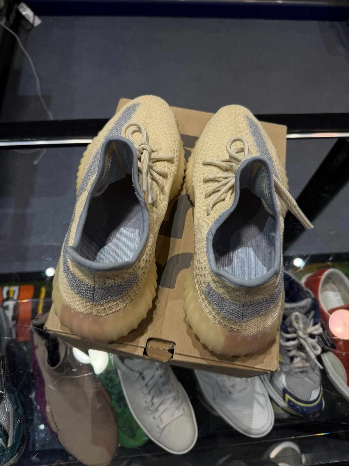 Adidas Size 8.5 - Adidas Yeezy Boost 350 V2 Linen Sneakers FY5158 Size US 8.5 / EU 41-42 - 12 Thumbnail
