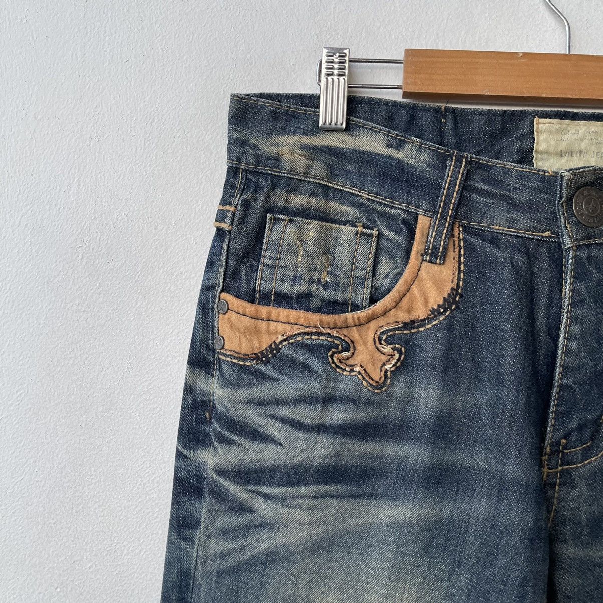 Lolita Jeans Archival Lolita Jeans Fleur-de-lis Suede Patchwork Denim Size US 30 / EU 46 - 7 Thumbnail