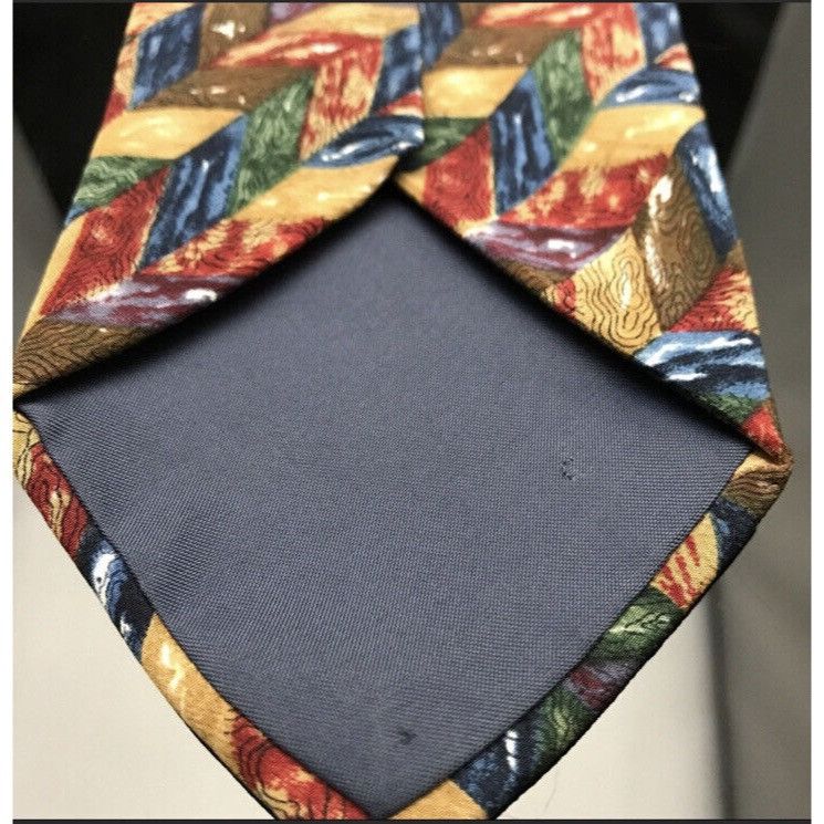 Arrow Structure Men's tie Patchwork Arrow in Fall / Autumn colors Size ONE SIZE - 4 Thumbnail