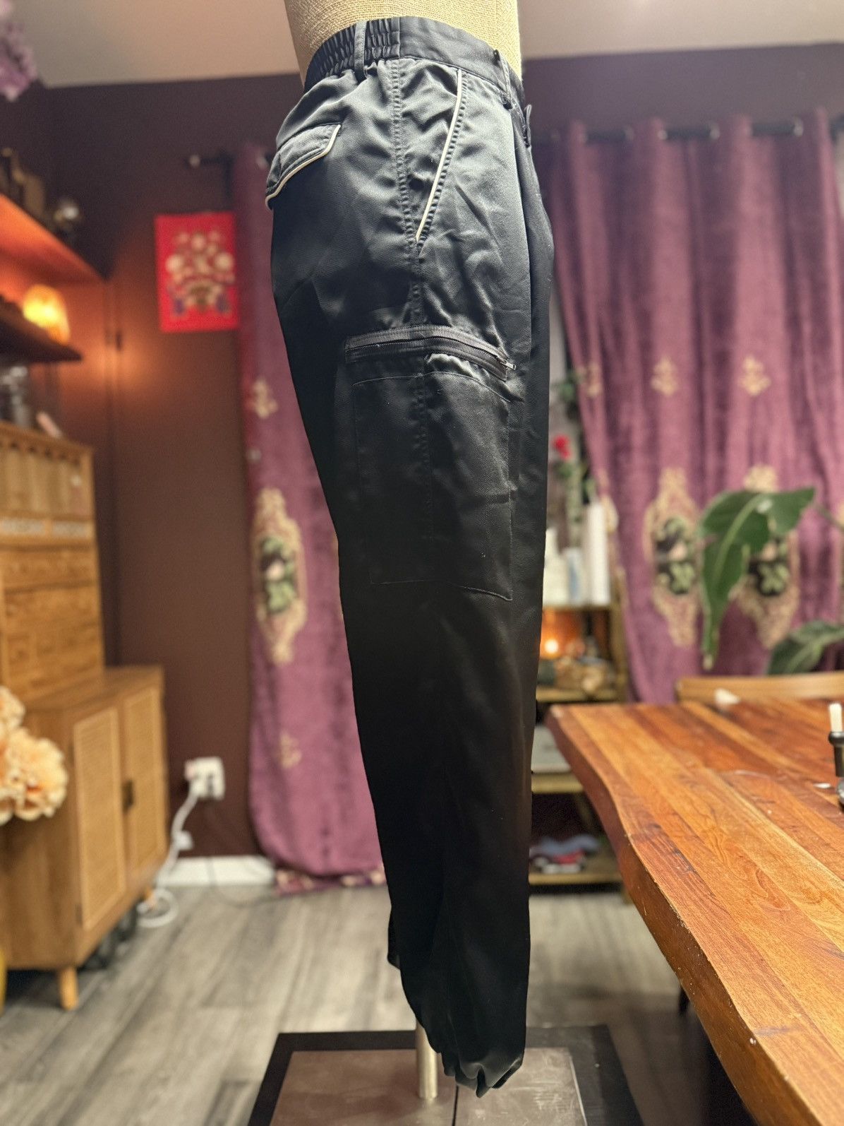 Other Sleek Satin Utility Pants with Contrast Trim Size US 30 / EU 46 - 5 Thumbnail