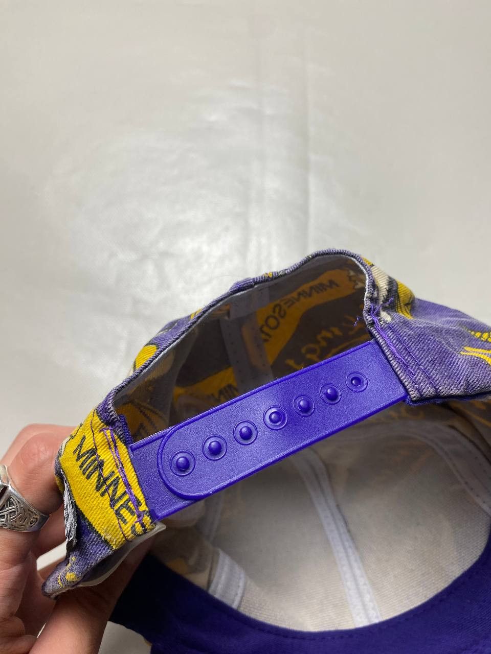 NFL Vintage Minnesota Vikings Cap 1992 NFL Snapback Hat Purple Size ONE SIZE - 2 Thumbnail