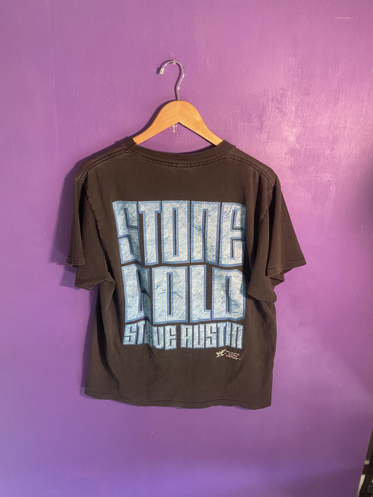 Vintage × WWF Vintage 1998 WWF Stone cold faded t-shirt Size US L / EU 52-54 / 3 - 2 Thumbnail