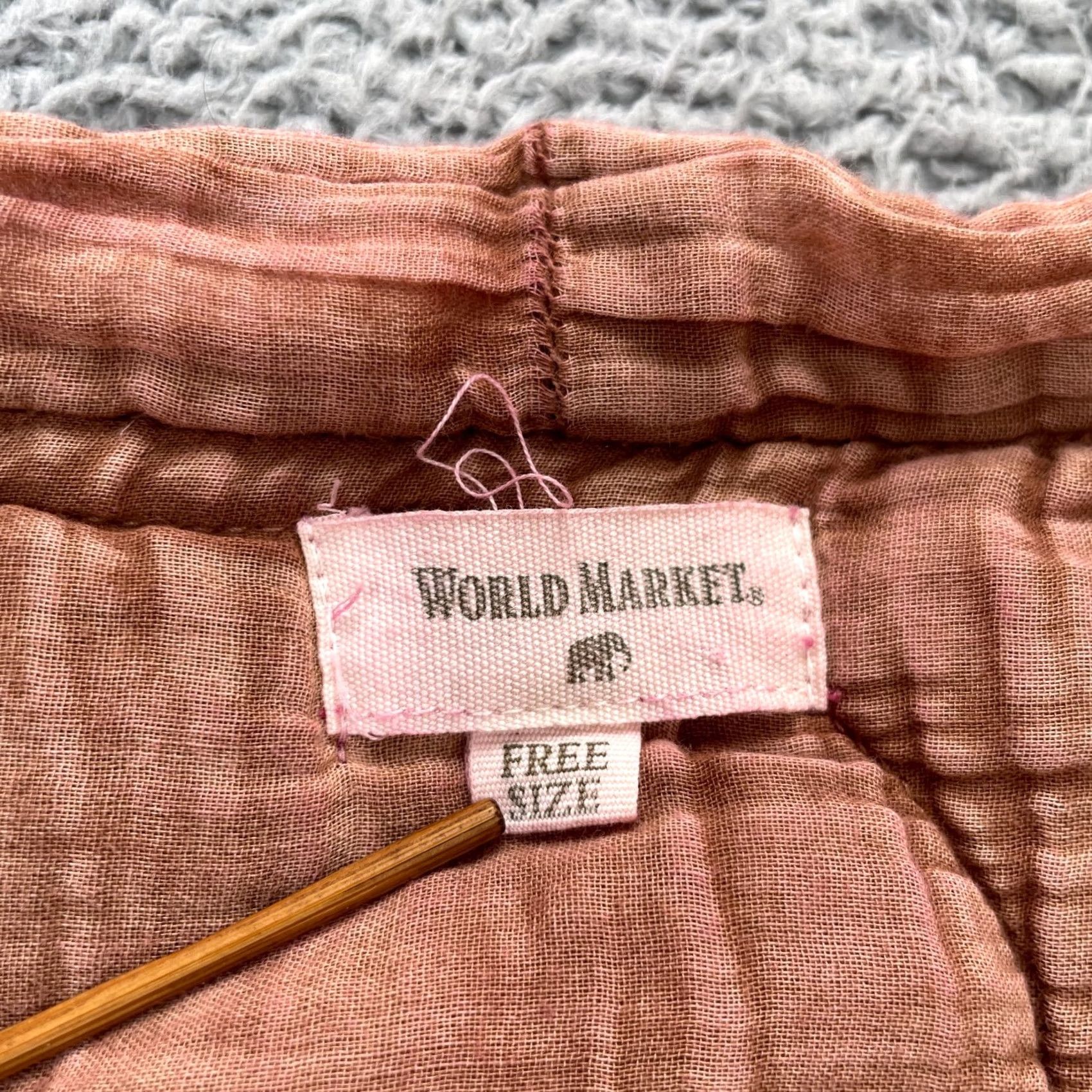Vintage World Market Jacket Womens 2XL Pink Quilted Open Front Coat Short Sleeve Minimalist City Preppy Casual Fall Spring Ladies Size XXL / US 16-18 / IT 52-54 - 3 Thumbnail