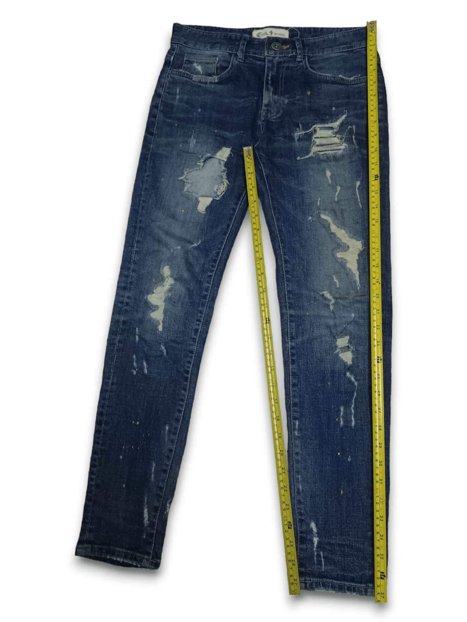 Japanese Brand Vintage Japanese Brand Blue Wash Painted Splatter Jeans Size US 30 / EU 46 - 11 Thumbnail