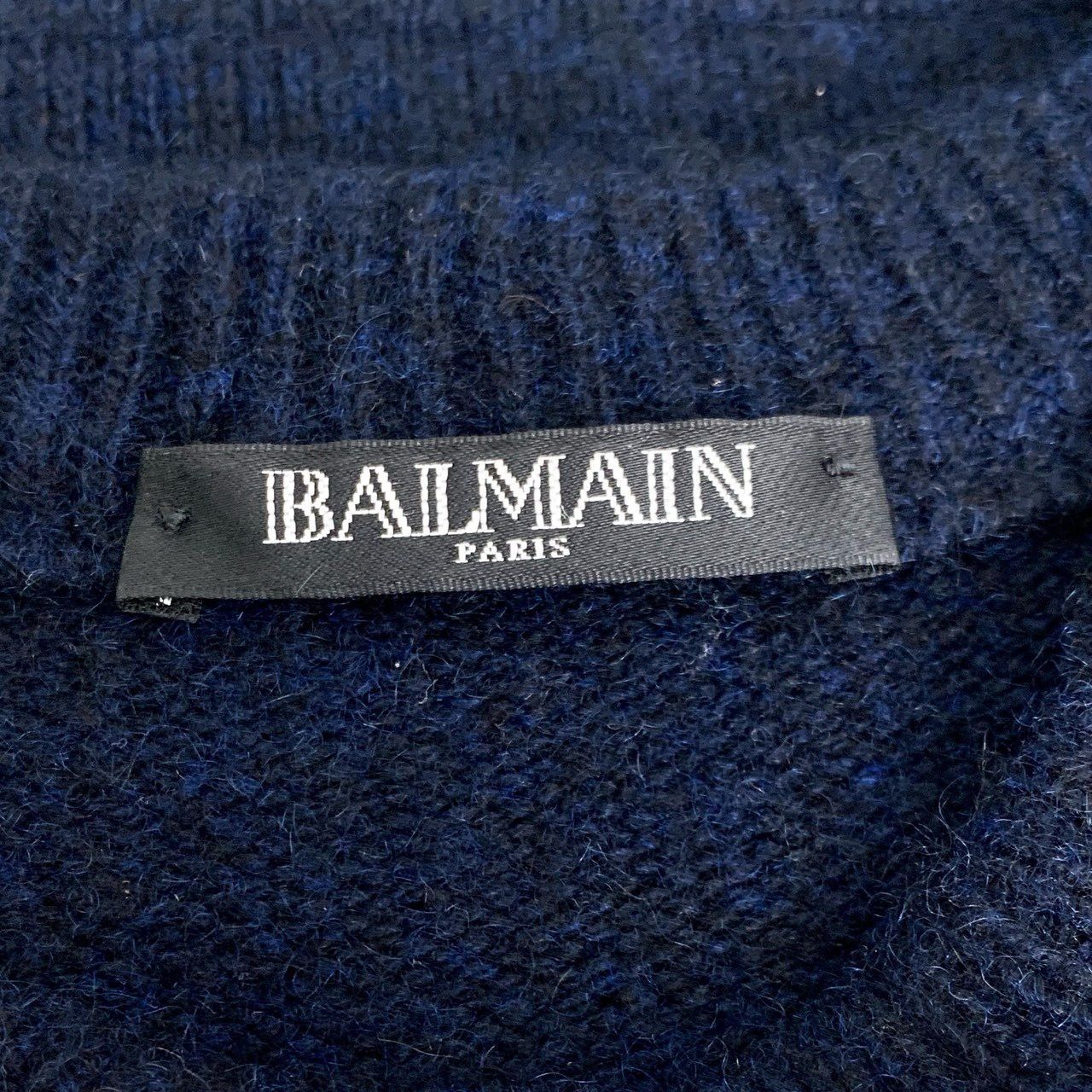 Balmain Balmain Navy Blue Cashmere Sweater With Gold Button Detail O Size XS / US 0-2 / IT 36-38 - 5 Thumbnail