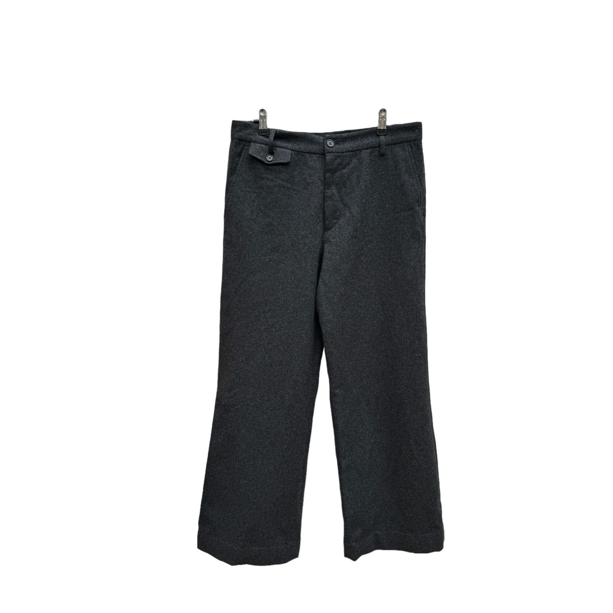 Dries Van Noten Grey Wool Wide Pants Size US 30 / EU 46 - 1 Thumbnail