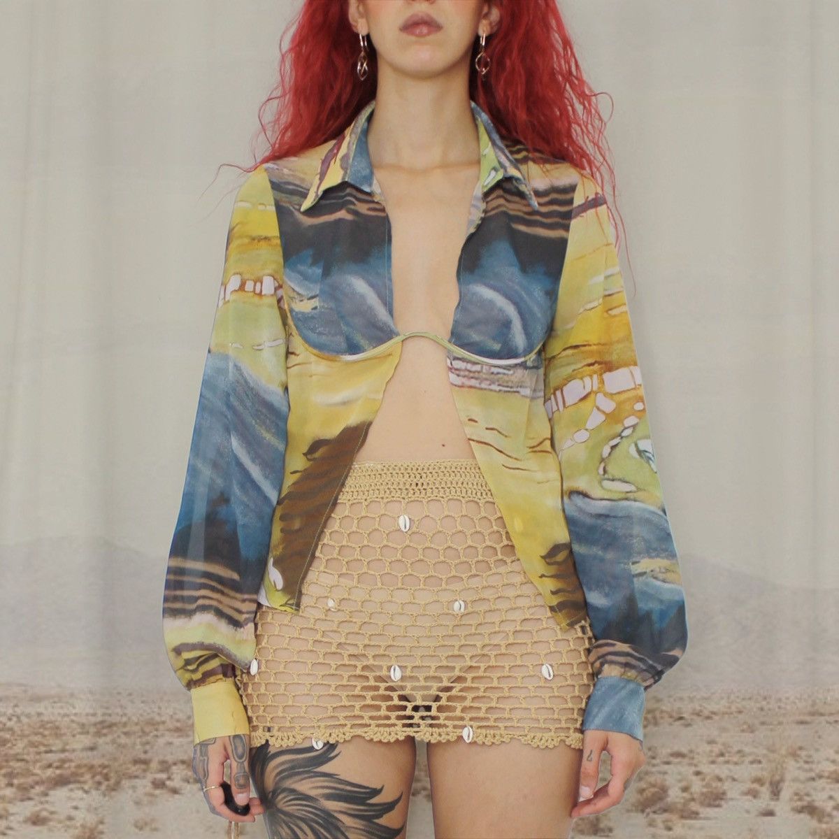 Vintage 🏜️MUSERA OPEN CAMI TOP🏜️ Size S / US 4 / IT 40 - 2 Thumbnail