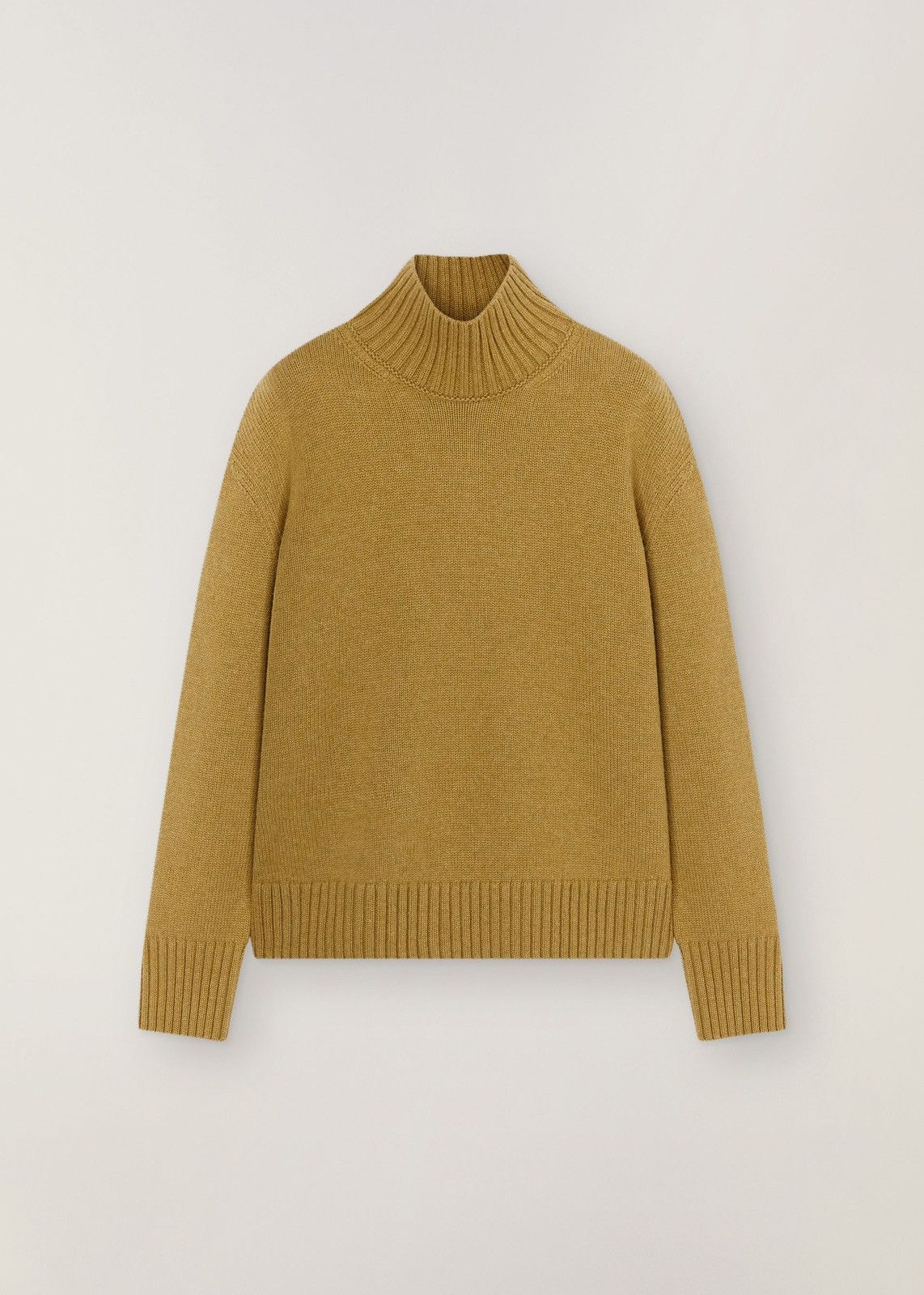 Loro Piana o1srvl11e0125 Parksville High-Neck Sweater in Mustard Size L / US 10 / IT 46 - 1 Thumbnail