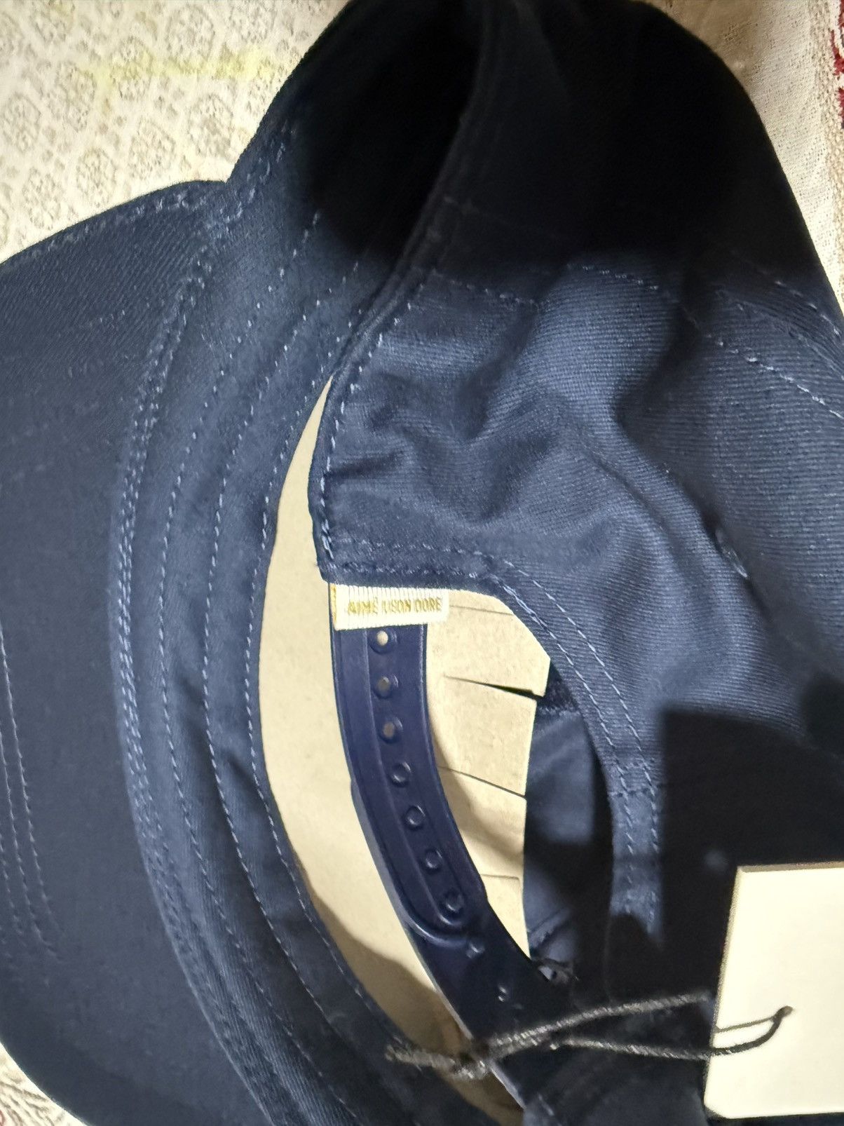 Aime Leon Dore Aime Leon Dore ALD Stacked Logo Hat Cap Navy Cotton SnapBack Size ONE SIZE - 8 Thumbnail