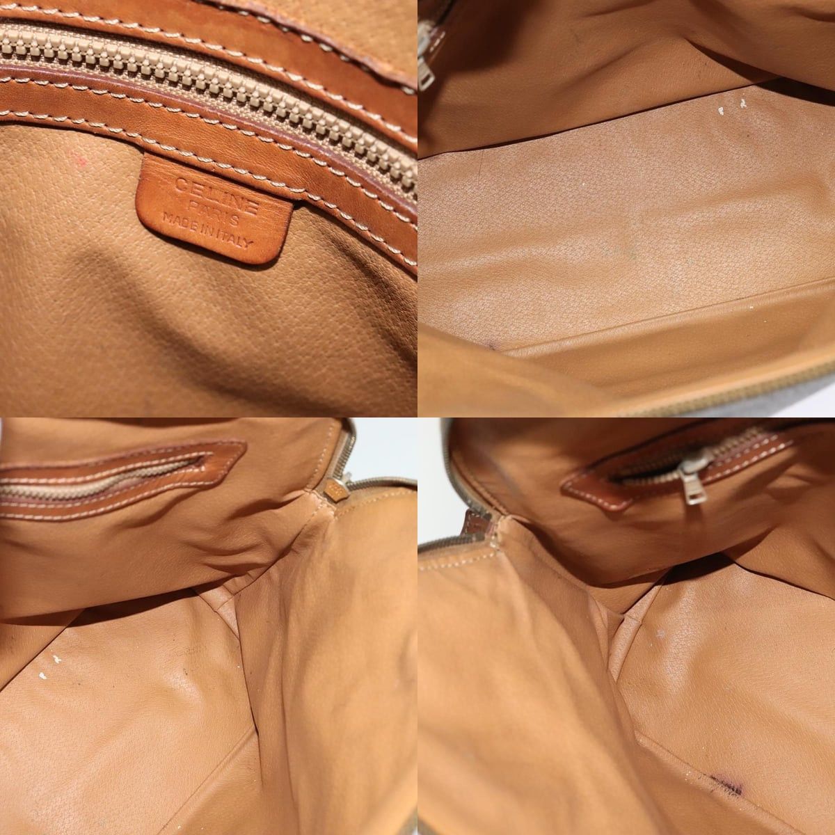 Celine CELINE Macadam Canvas Hand Bag Pvc Leather Brown Gold Size ONE SIZE - 11 Thumbnail