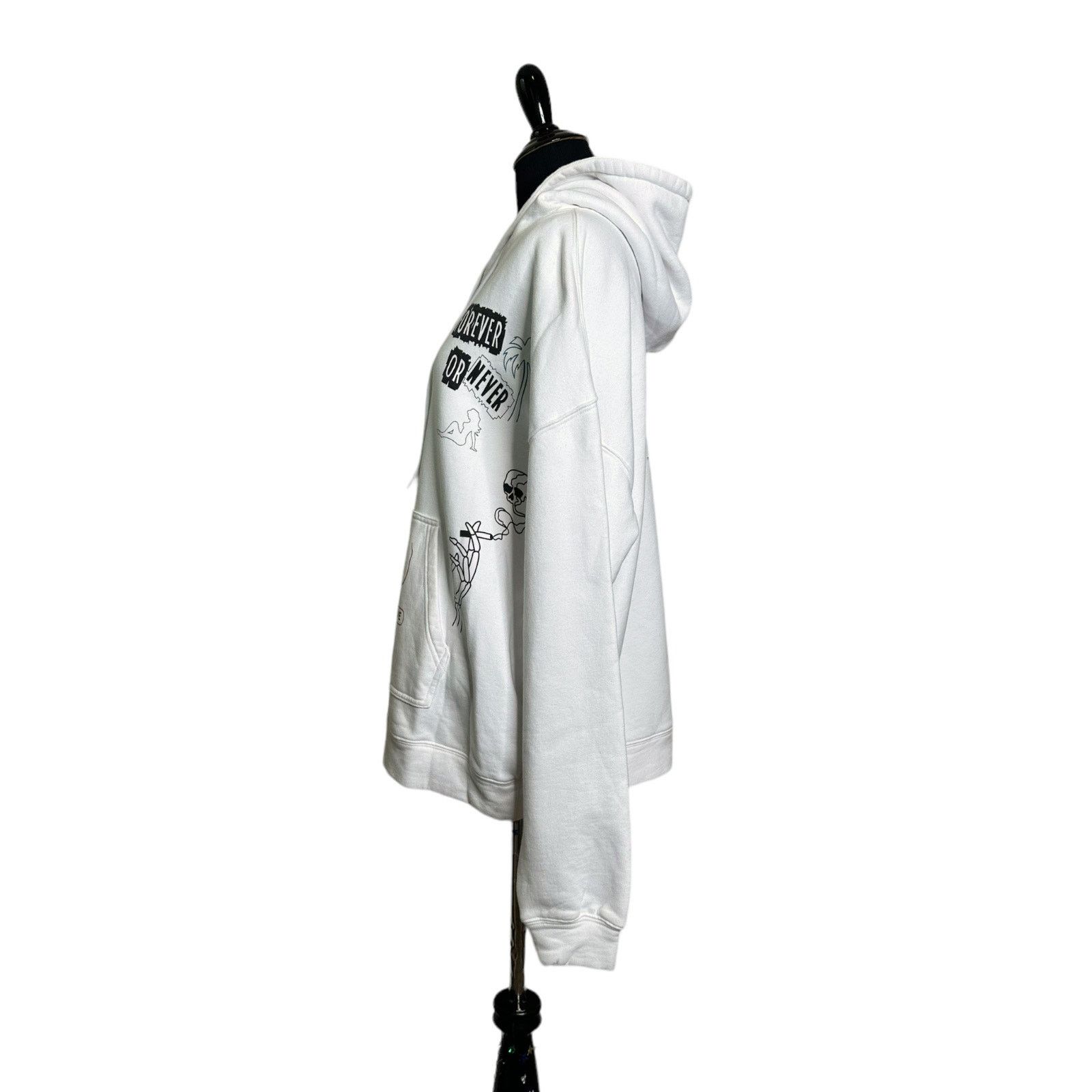 Lifted Anchors Lifted Anchors men white graphic hoodie sweatshirt size L Size US L / EU 52-54 / 3 - 6 Thumbnail