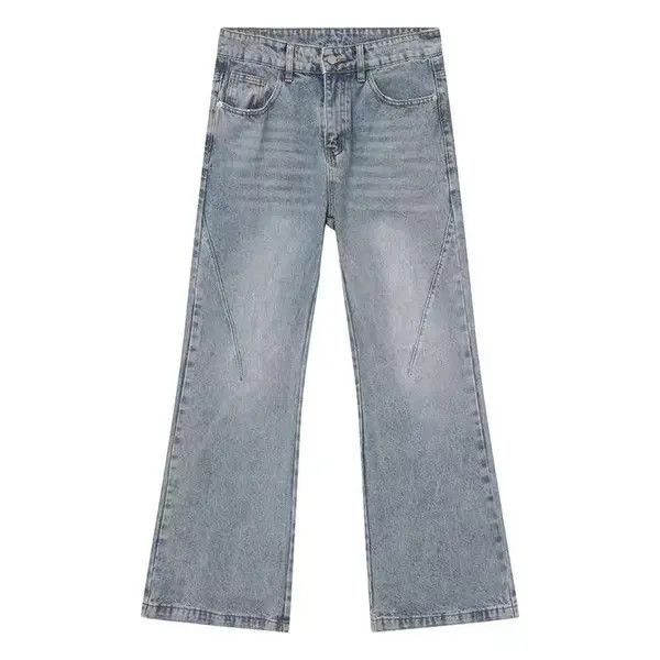 VIBE washed faded ripped y2k flared jeans Size US 32 / EU 48 - 6 Thumbnail