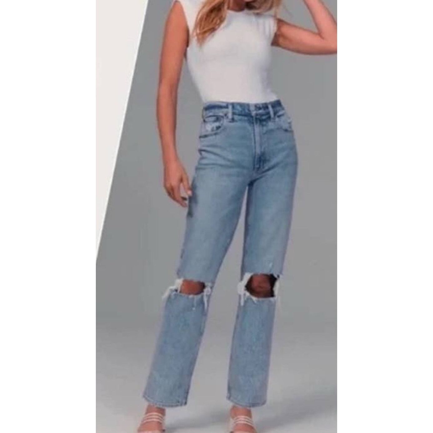 Abercrombie & Fitch Abercrombie & Fitch - The 90's Straight Ultra High Rise/ 10 Size 32" / US 10 / IT 46 - 1 Thumbnail
