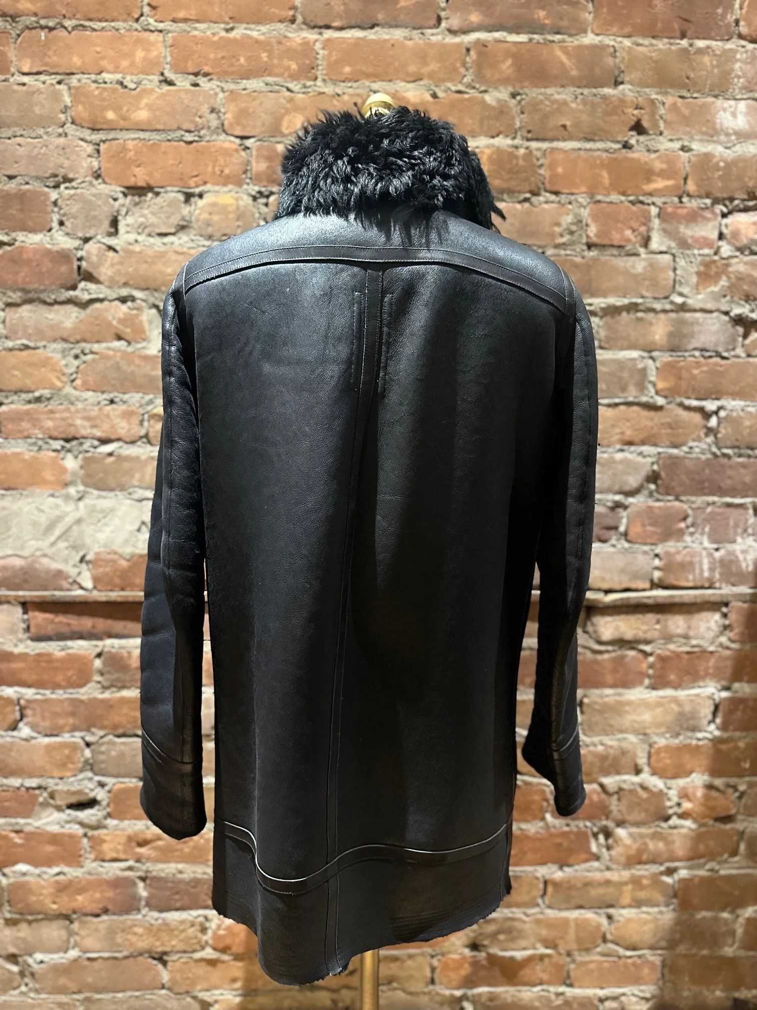 Rick Owens Rick Owens Shearling-Lined Coat - Black Fur Neck Size US M / EU 48-50 / 2 - 6 Thumbnail