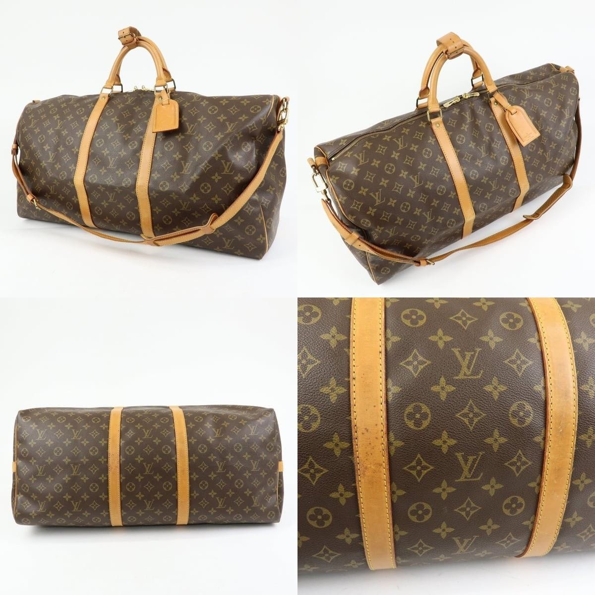 Louis Vuitton Louis Vuitton Monogram Keepall Bandouliere 60 Duffle Bag Size ONE SIZE - 3 Thumbnail