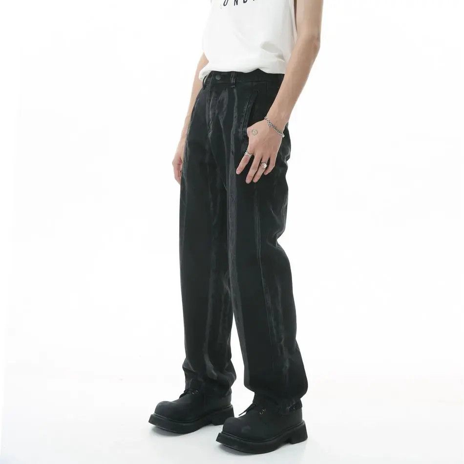 Japanese Brand Retro straight tube loose tie dye jeans Size US 32 / EU 48 - 3 Thumbnail