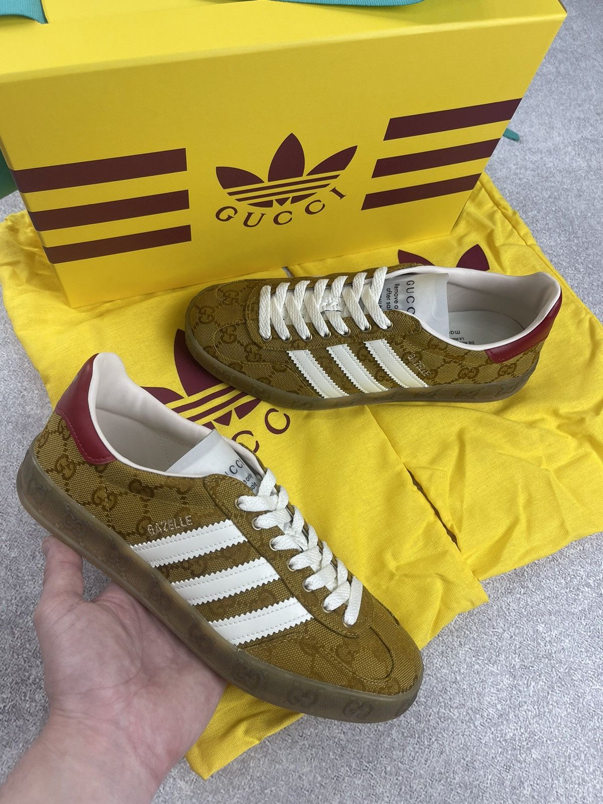 Adidas × Gucci Adidas x Gucci Gazelle GG Monogram Sneakers Size 38 2/3 Size US 7 / IT 37 - 6 Thumbnail