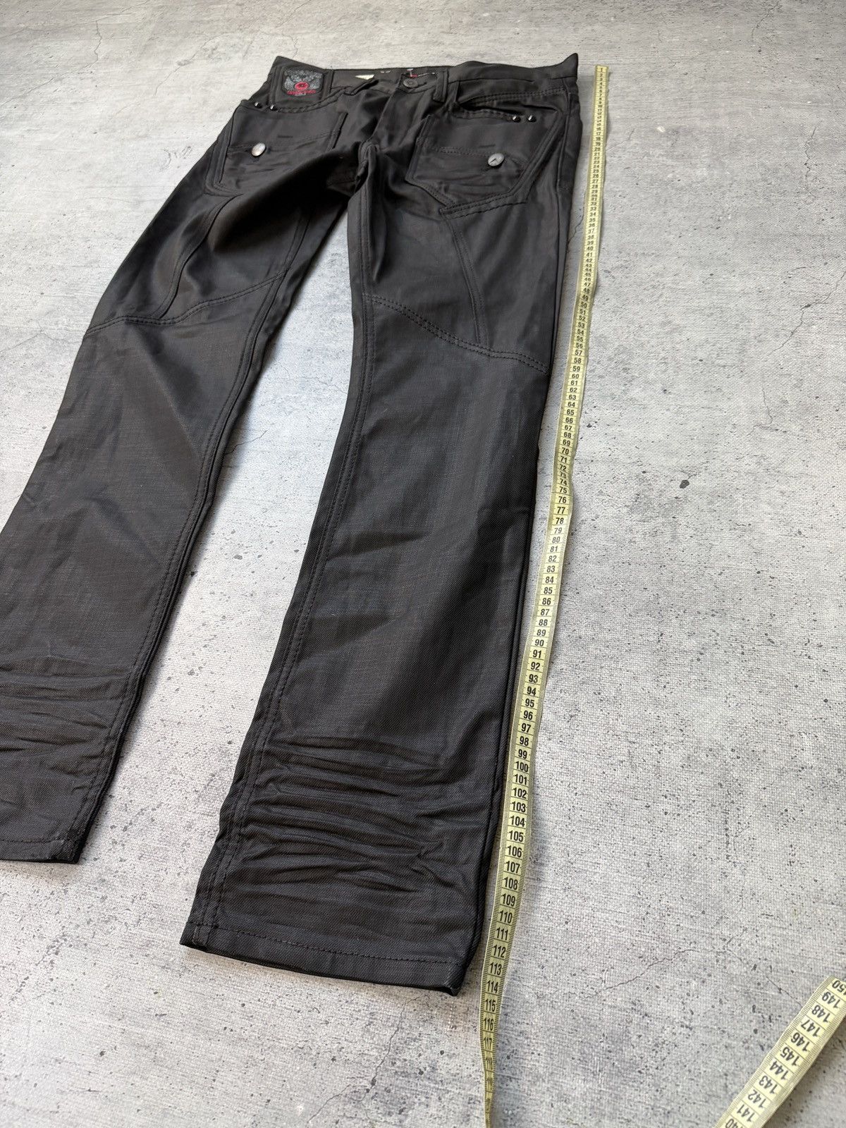 Japanese Brand Cipo & Baxx Jeans Dripp Waxed Embroidered Logo Ed Hardy Size US 31 - 9 Thumbnail