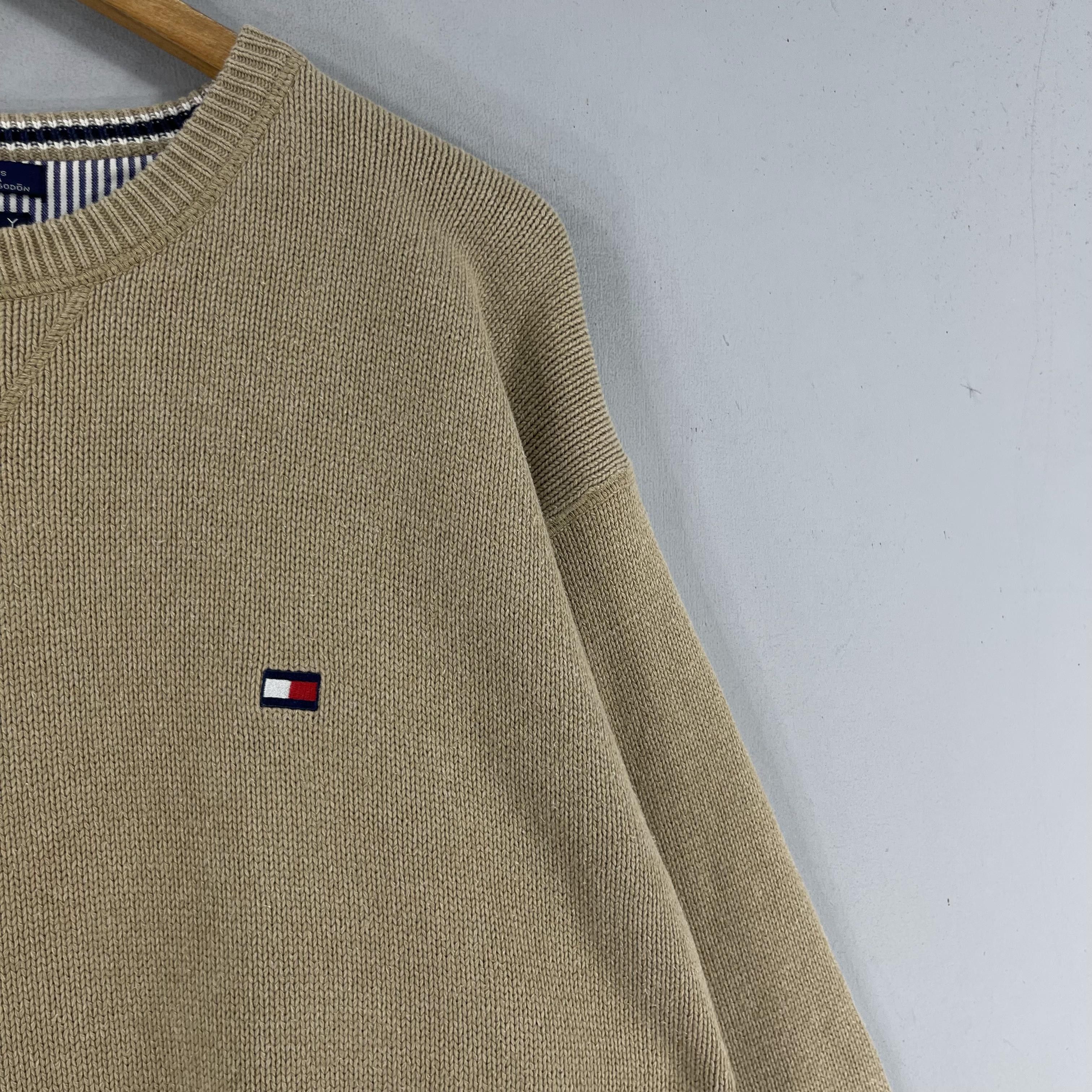 Tommy Hilfiger × Vintage Vintage TOMMY HILFIGER Small Flag Crewneck Knitwear Size US L / EU 52-54 / 3 - 3 Thumbnail