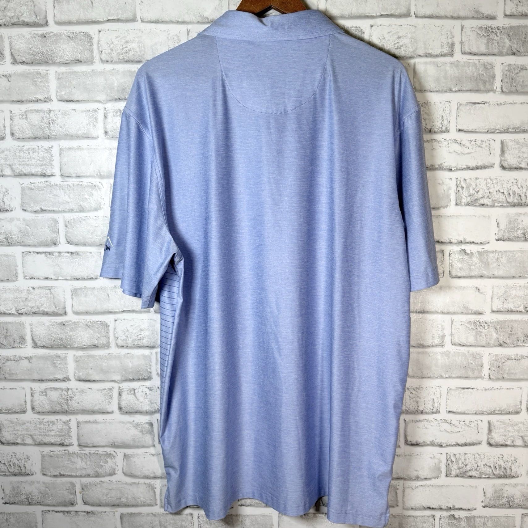 Vintage VINTAGE Straight Down Polo Shirt Men XL Athletic Fit Blue Stretchy Casual Shirt Size US XL / EU 56 / 4 - 5 Thumbnail