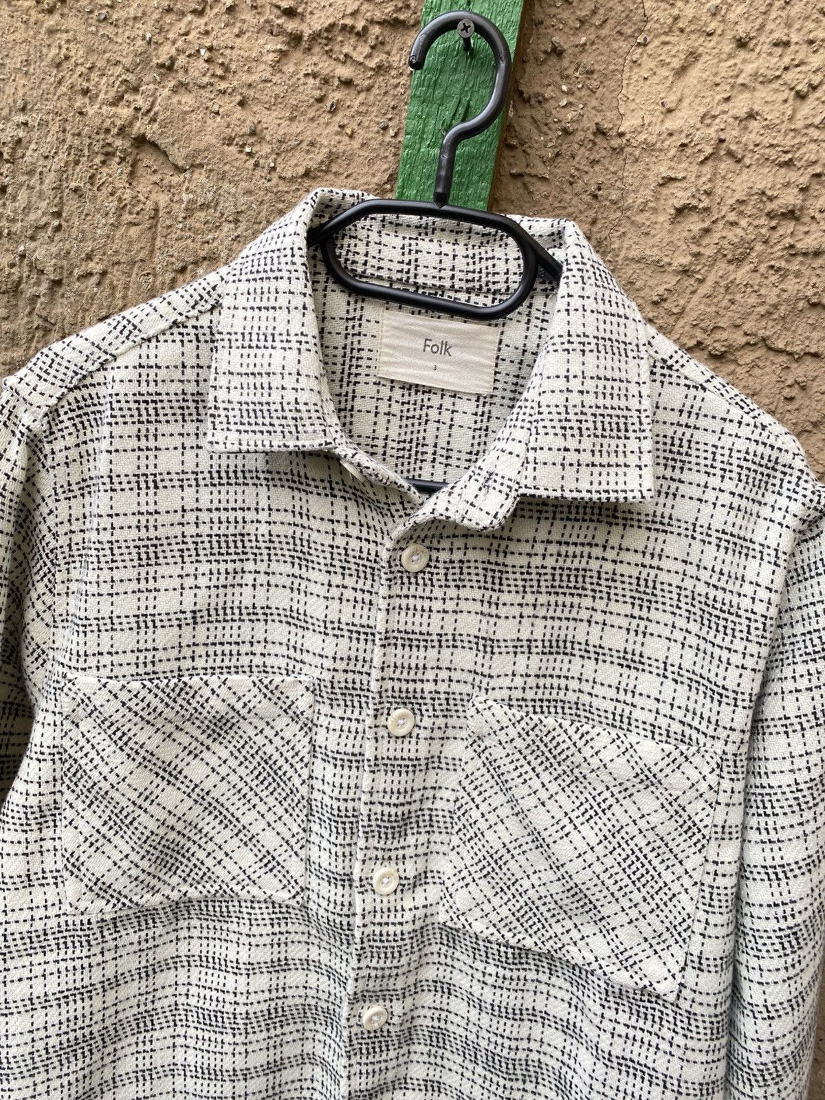 Folk Folk Overshirt Ecru Check Button Shirt Size 3/M Size US M / EU 48-50 / 2 - 2 Thumbnail