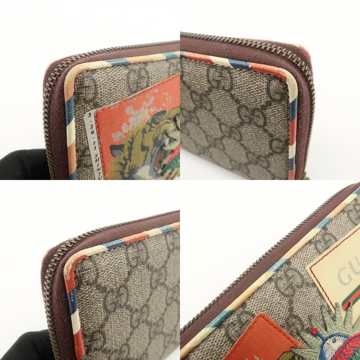 Gucci Gucci GG Supreme Courier Round Zippy Long Wallet Size ONE SIZE - 5 Thumbnail