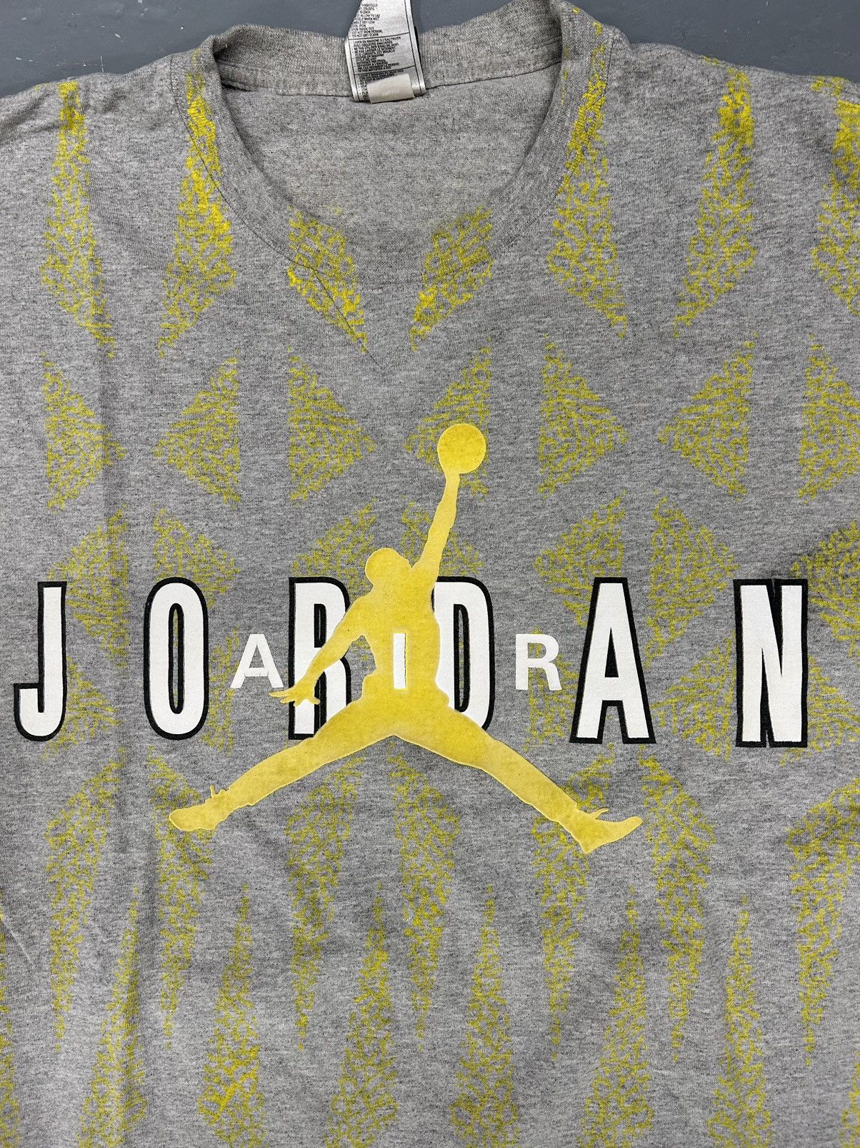 Jordan Brand × Nike × Vintage Crazy Vintage Y2K Essential Grey Nike Jordan Graphic T-Shirt Size US XL / EU 56 / 4 - 2 Thumbnail