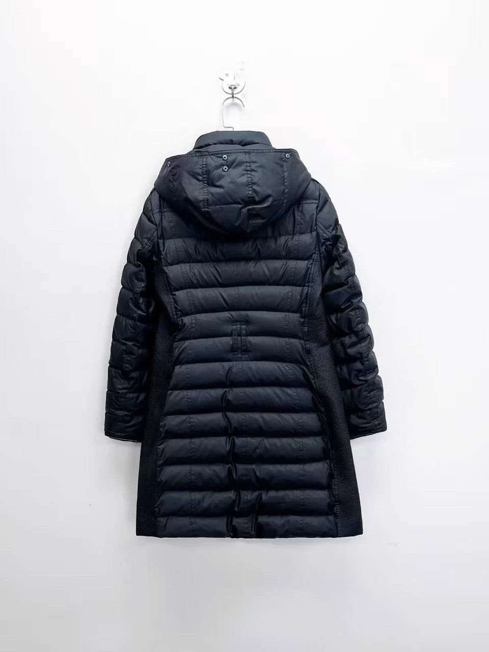Burberry Burberry Black Striped Check Lined Long Hooded Down Coat Size S / US 4 / IT 40 - 2 Thumbnail