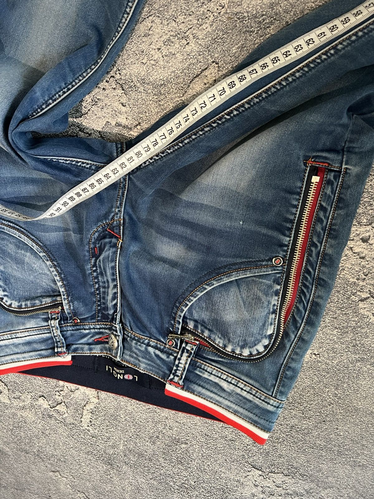 Vintage Archival Glamour Zipper Distressed Jeans Y2K Retro Size US 30 / EU 46 - 8 Thumbnail