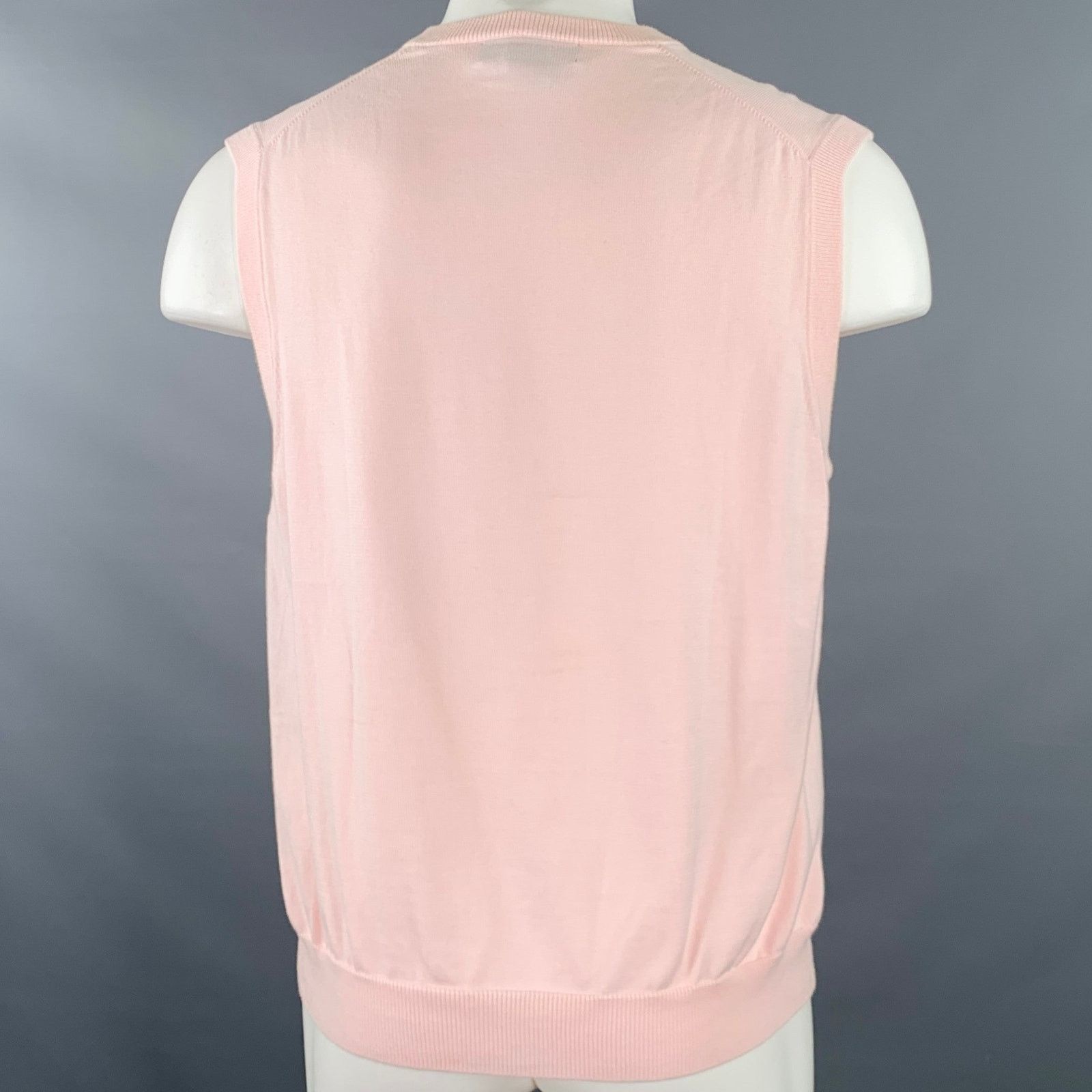 Brooks Brothers BROOKS BROTHERS Size M Pink Cotton V-Neck Sweater Vest Size US M / EU 48-50 / 2 - 3 Thumbnail