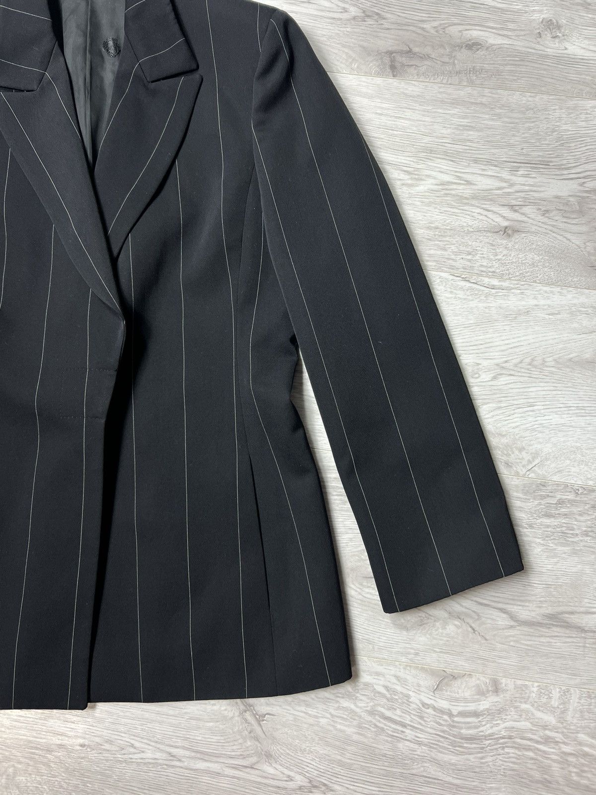 Versace Vintage 80s Gianni Versace Couture Striped Blazer Jacket Size M / US 6-8 / IT 42-44 - 2 Thumbnail