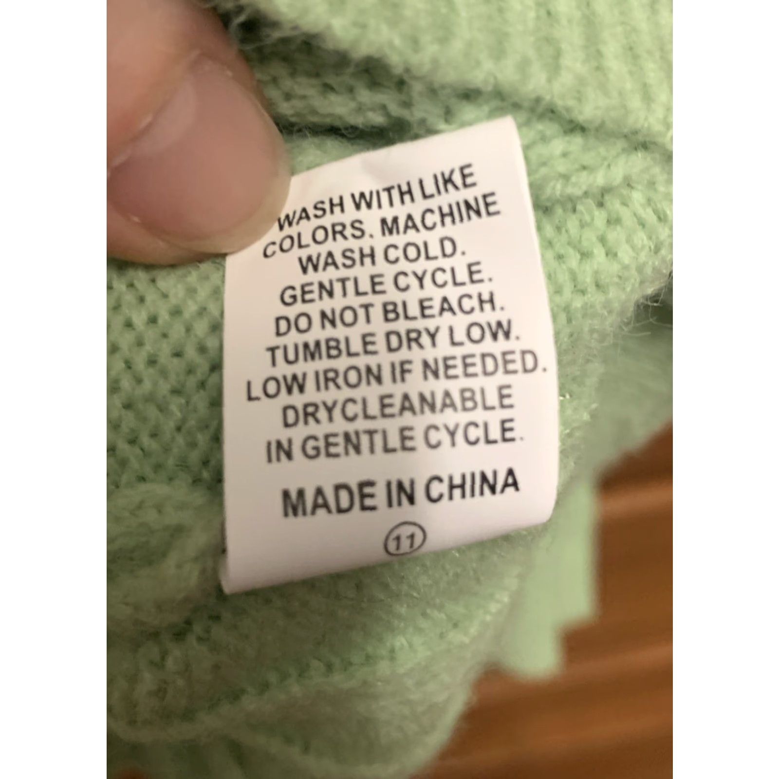 Shein Shein Sweater - Sz Small green pullover L/S crew neck 1783 Size S / US 4 / IT 40 - 5 Thumbnail