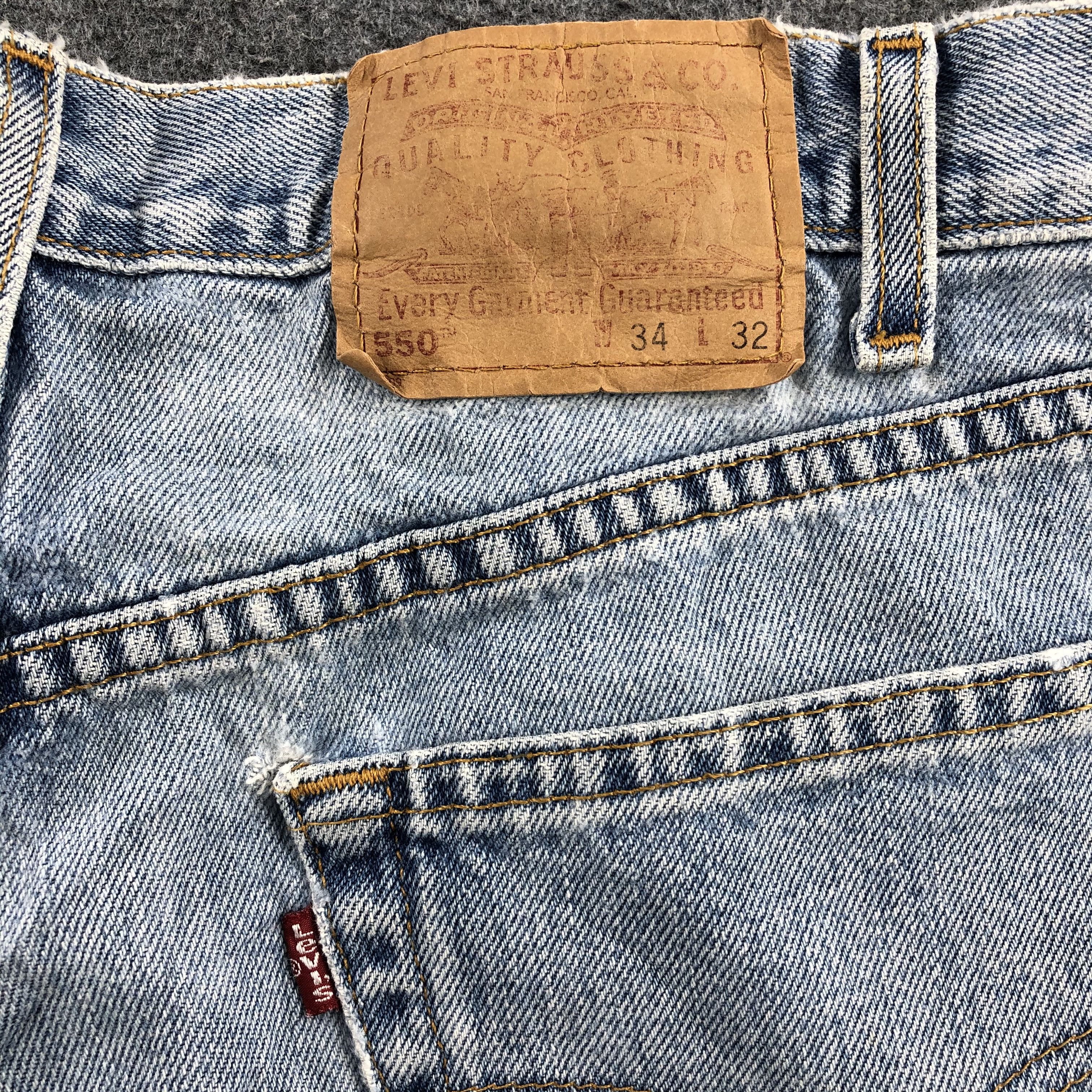 Levi's 90s Vintage Light Wash Levis 550 Jeans-JM1154 Size US 34 / EU 50 - 6 Thumbnail