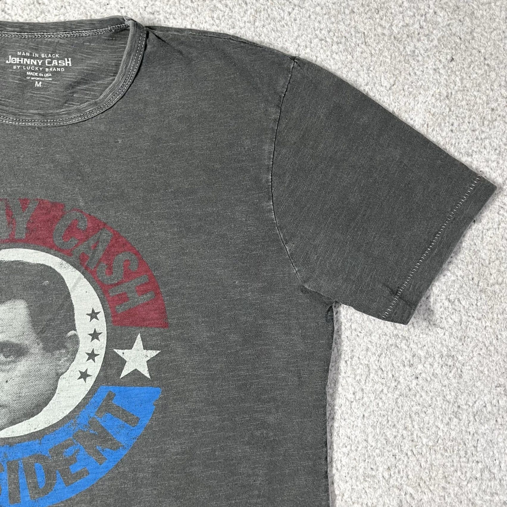 Lucky Brand Johnny Cash Shirt Mens M Lucky Brand Made USA Country Music Band Graphic Shirt Size US M / EU 48-50 / 2 - 4 Thumbnail