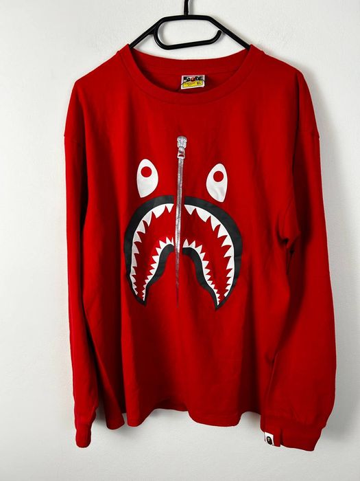 Bape long best sale sleeve shark