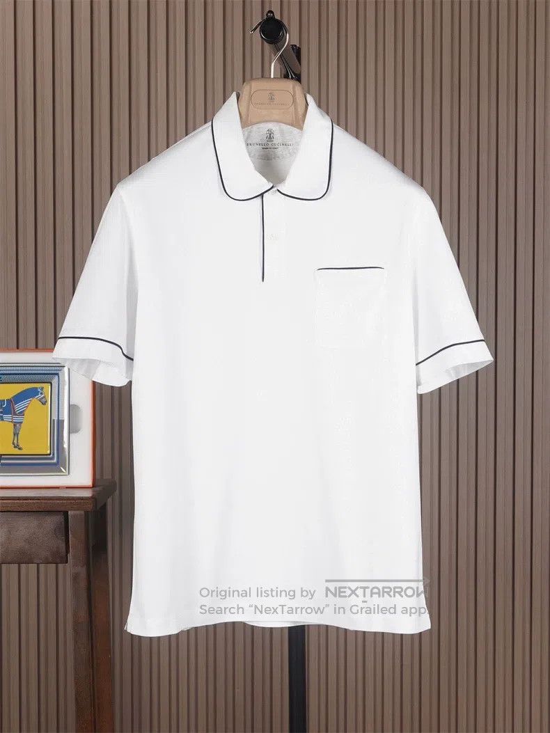 Brunello Cucinelli Brunello Cucinelli Men's Vintage Eton Collar Short Sleeve Size US M / EU 48-50 / 2 - 1 Thumbnail