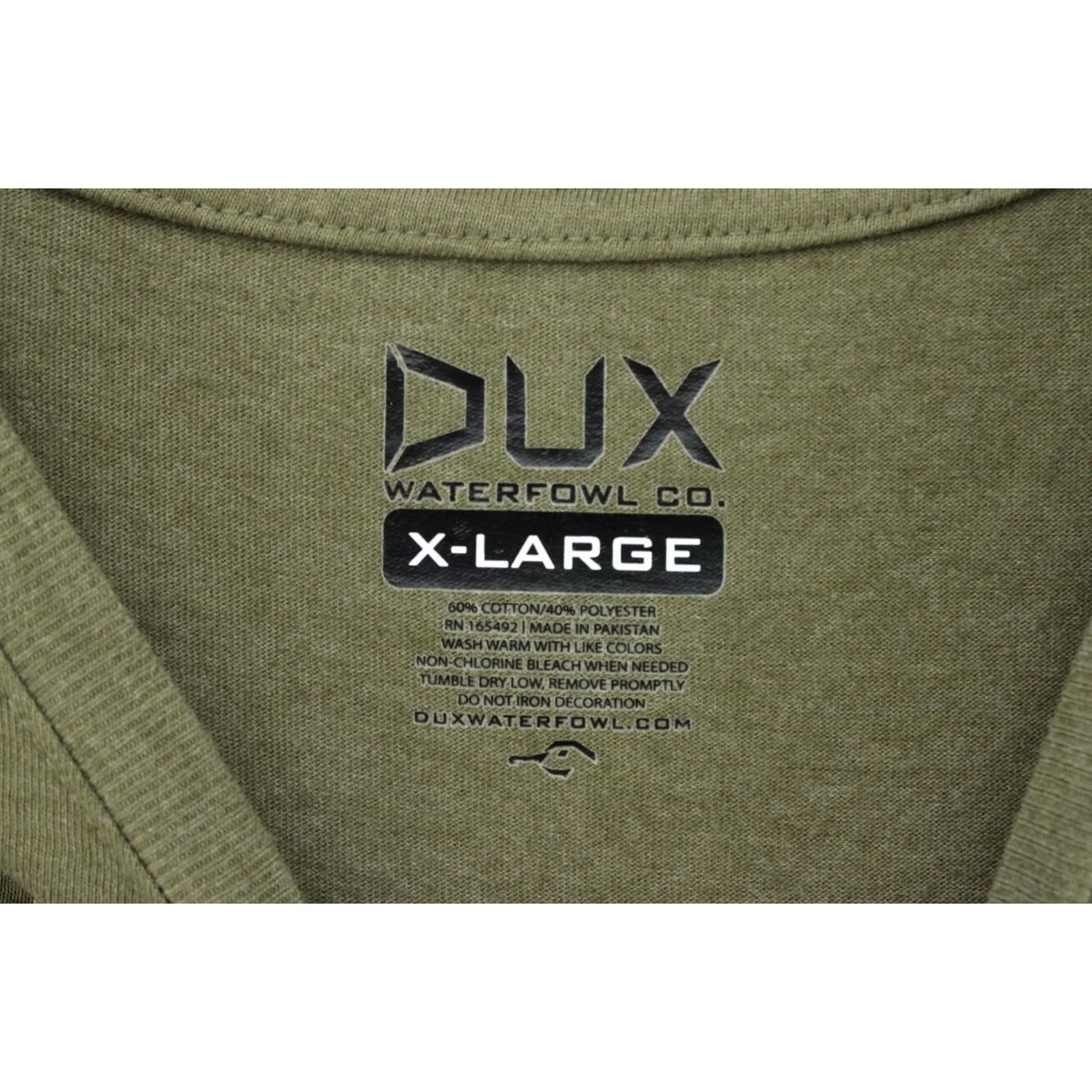 Vintage DUX Waterfowl Co Tee Shirt Mens XL Green Flying Duck Graphic Casual Hunting Soft Shirt Size US XL / EU 56 / 4 - 5 Thumbnail