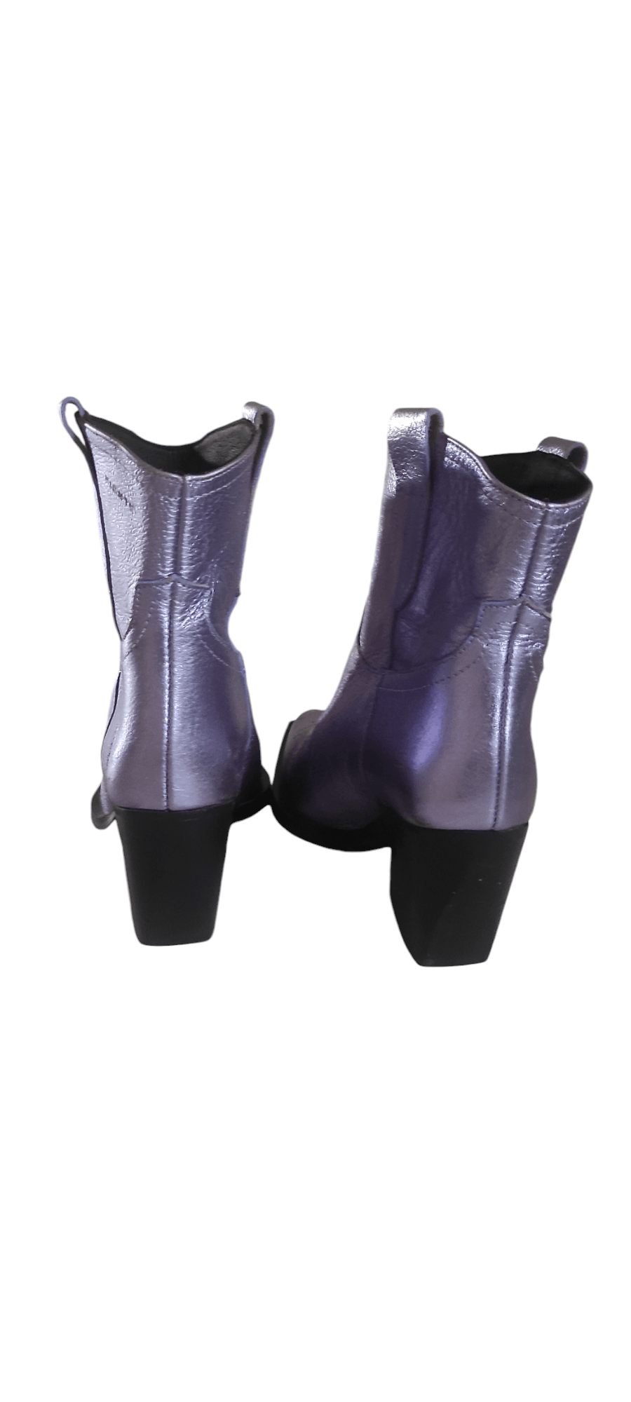 Leather VIENTY Given Galaxy Selenite Metal Cowboy Boots Made Spain Size US 8 / IT 38 - 5 Thumbnail