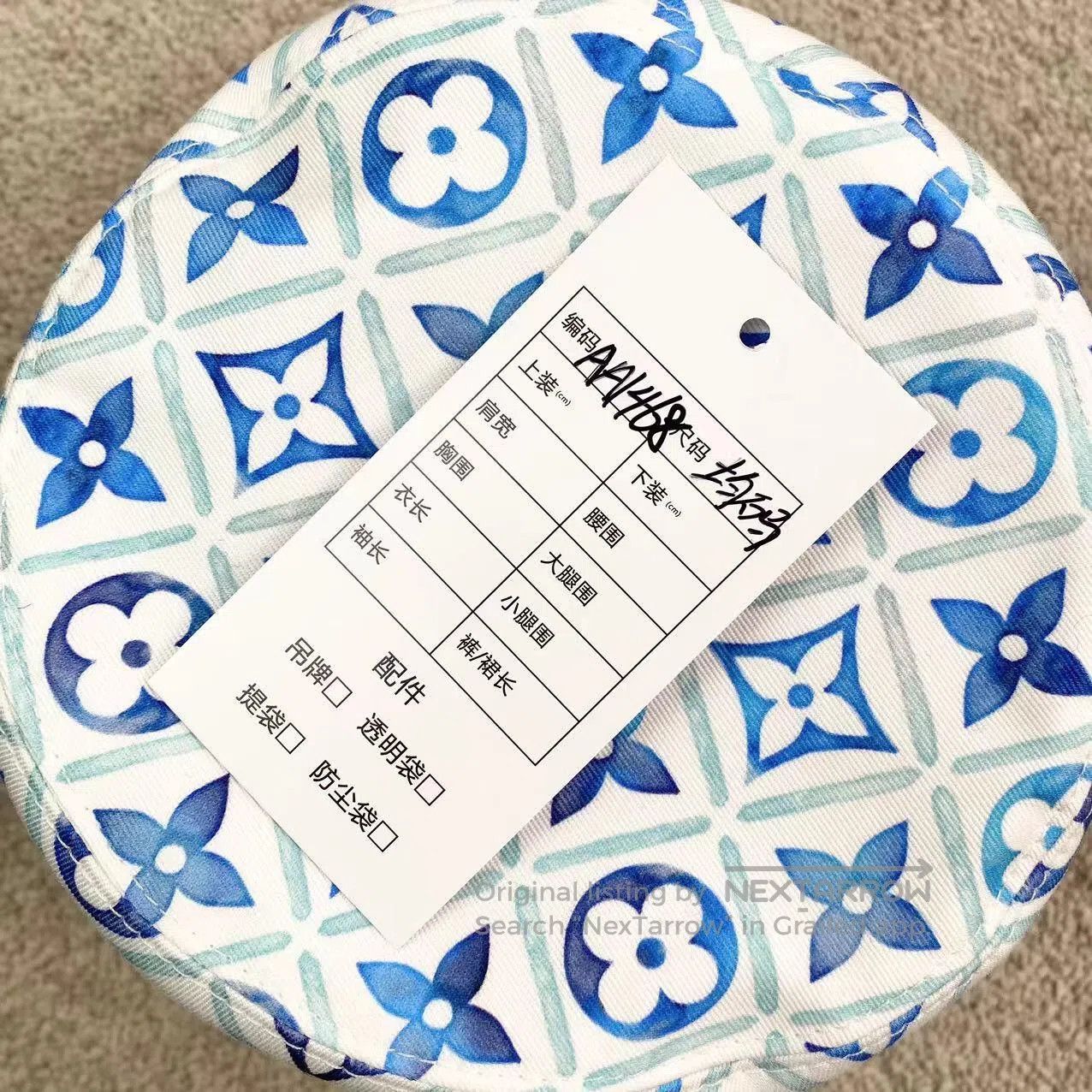 Louis Vuitton Louis Vuitton Blue and white logo bucket hat| Size ONE SIZE - 6 Thumbnail