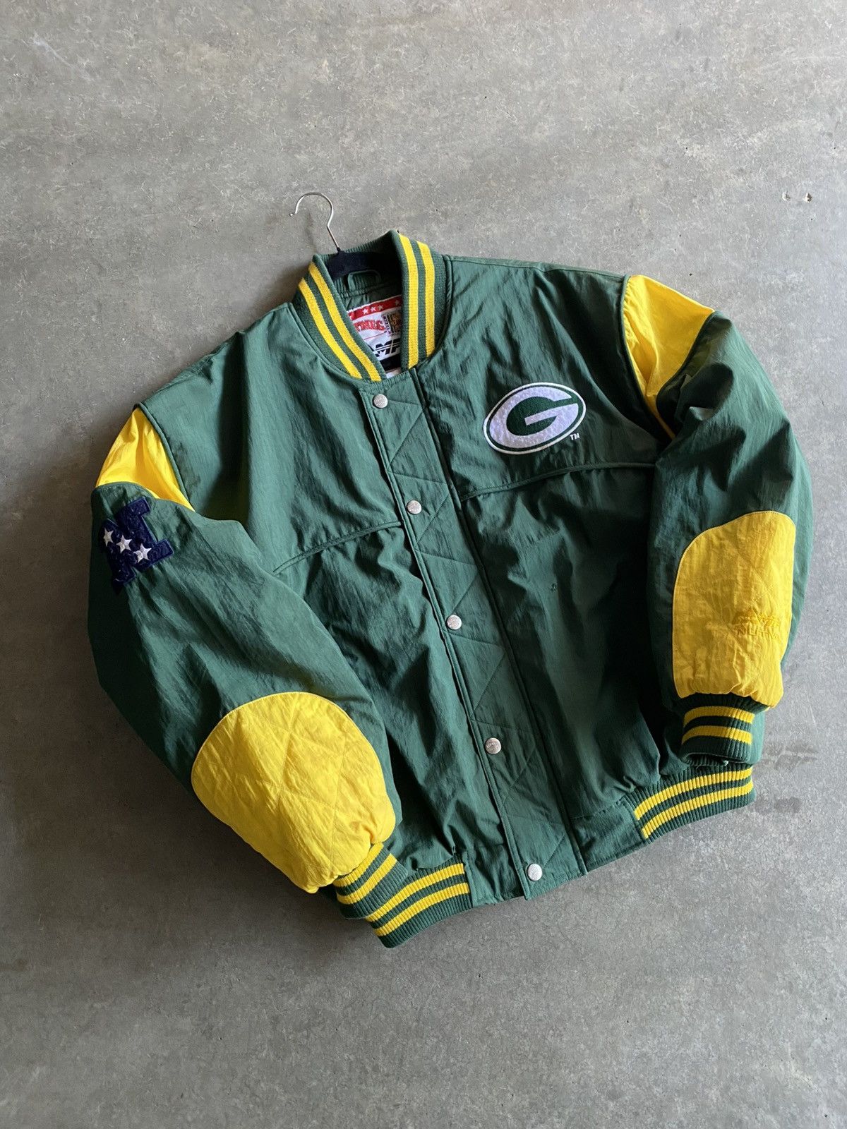 Nutmeg 90s Green Bay Packers Embroidered Full Zip Streetwear Jacket Size US M / EU 48-50 / 2 - 5 Thumbnail