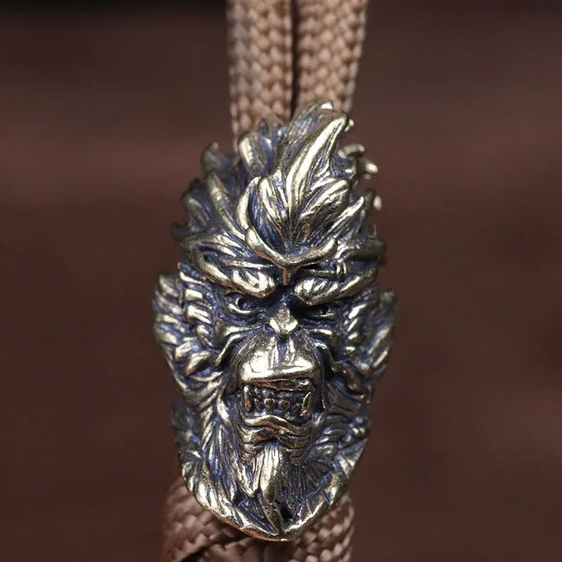 Handmade 3Pcs Monkey King Knife Beads Paracord Bead Zipper Umbrella Size ONE SIZE - 2 Thumbnail