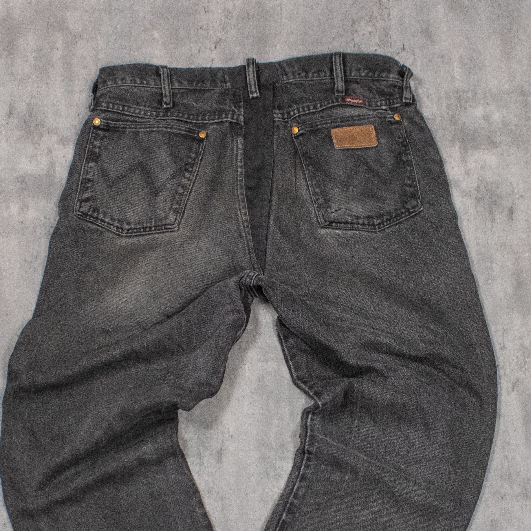 Wrangler Y2K 2000's's Faded Painted Baggy Cropped Denim Jean's Size US 36 / EU 52 - 10 Thumbnail