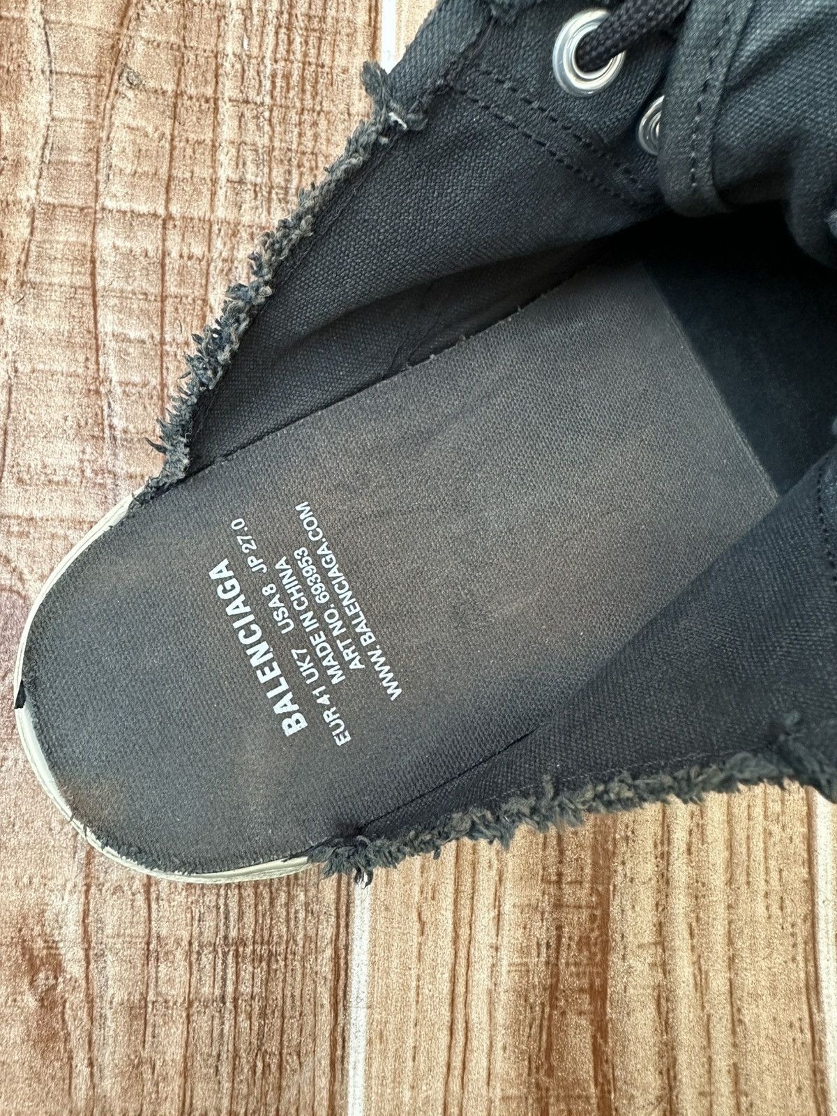 Balenciaga Balenciaga Paris Canvas Distress Black Low Mules Size US 9 / EU 42 - 19 Thumbnail