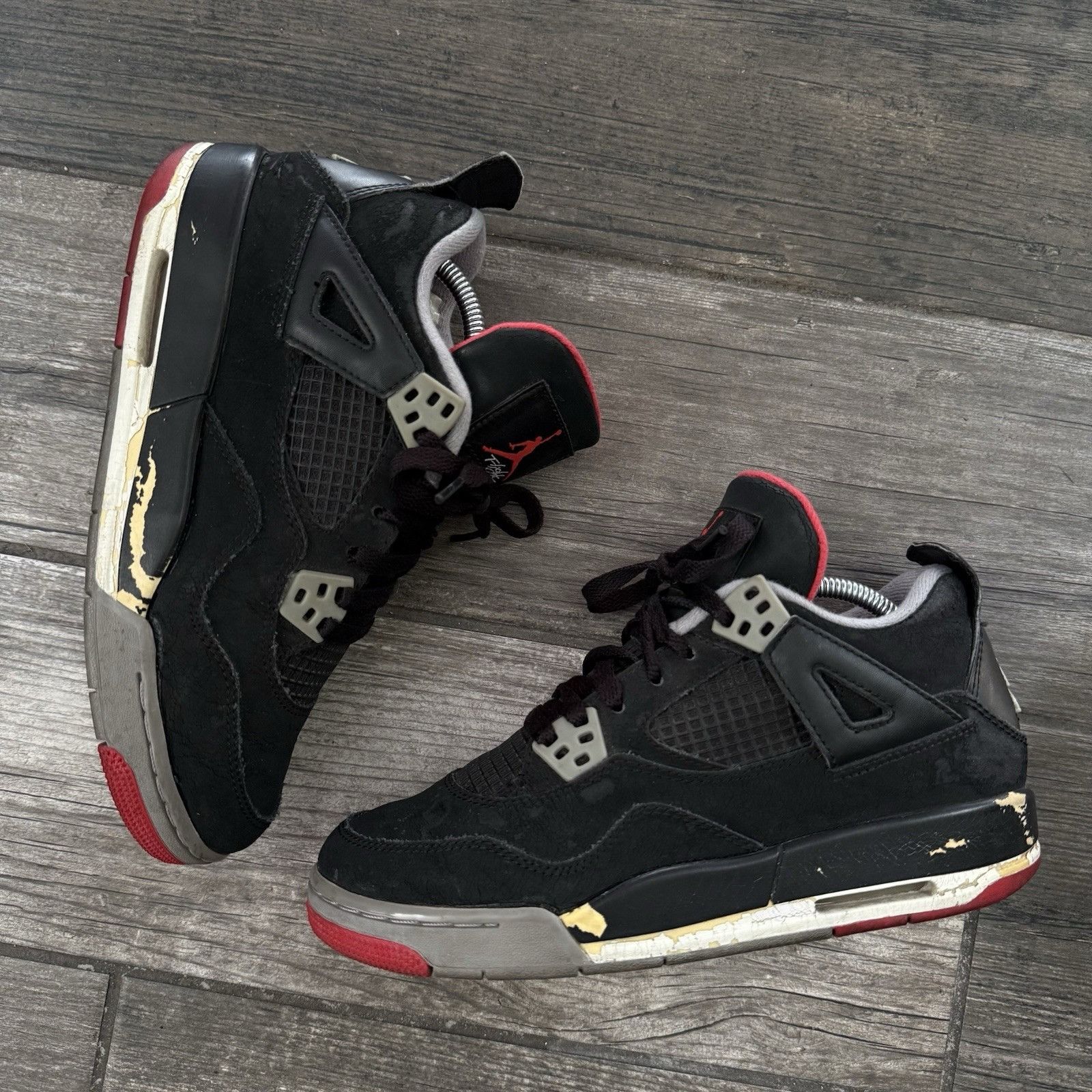 Jordan Brand 2012 AIR JORDAN 4 AJR 'BRED' BLACK CEMENT RED RETRO 408452-0 Size US 5 / EU 37 - 1 Thumbnail