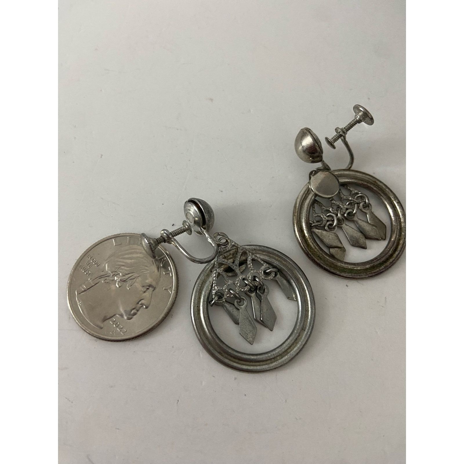 Other Vintage tribal clip earrings silver tone Size ONE SIZE - 3 Thumbnail